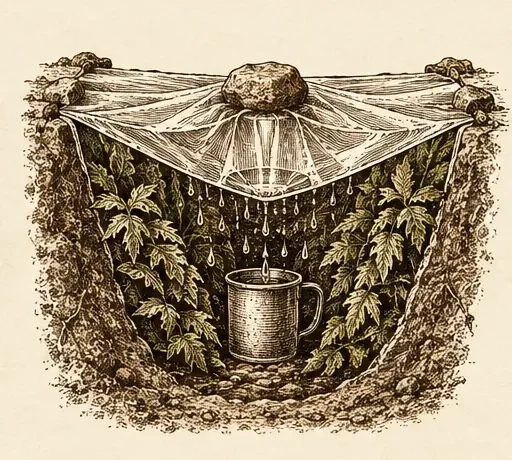 Field Manual diagram: Solar Water Still