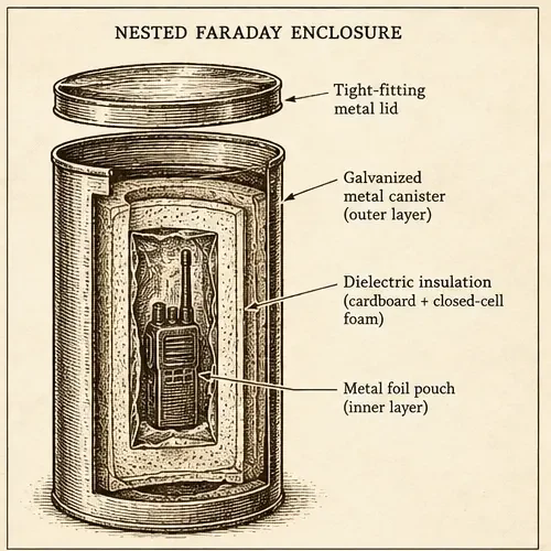 Field Manual diagram: Nested Faraday Enclosure